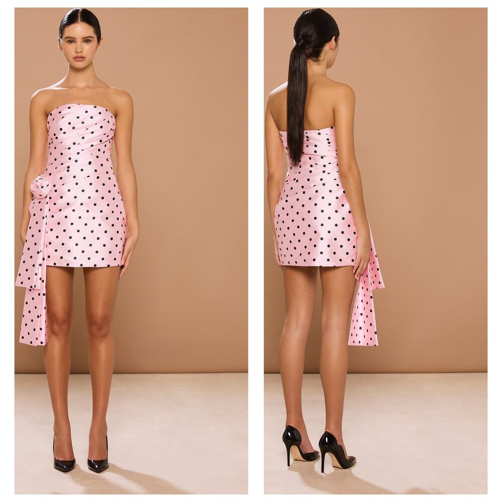 Sonya Moda Juliette Mini Dress Strapless Polka Dot Party Cocktail Hoco Formal XL